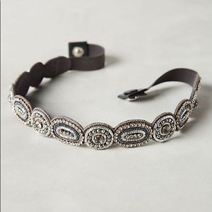 Anthropologie Embellished Ovallia Belt in Blue